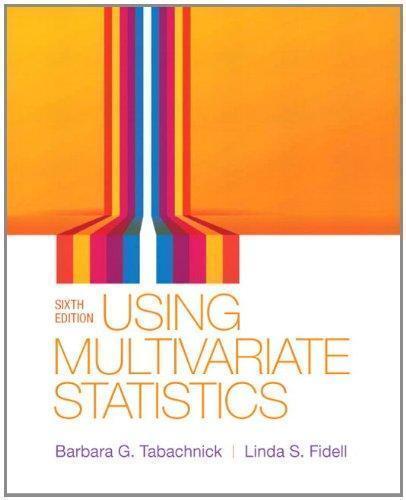 Using Multivariate Statistics 6Th