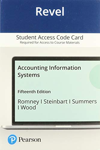 Accounting Information Systems 15th by Marshall B Romney
