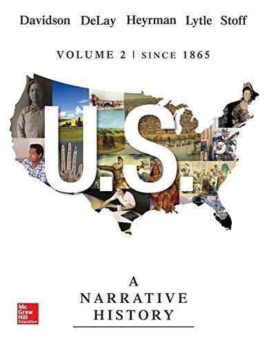 Us A Narrative History Volume 2 Since 1865 7Th