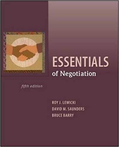 Essentials of Negotiation 5th by Roy Lewicki Essentials of Negotiation 5th by Roy Lewicki