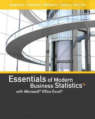 Essentials Of Modern Business Statistics With Microsoft Excel 7Th Essentials Of Modern Business Statistics With Microsoft Excel 7Th