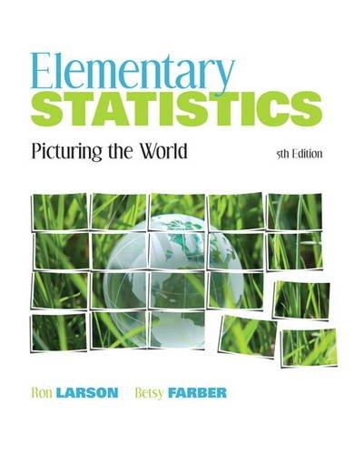 Elementary Statistics Picturing The World 5Th