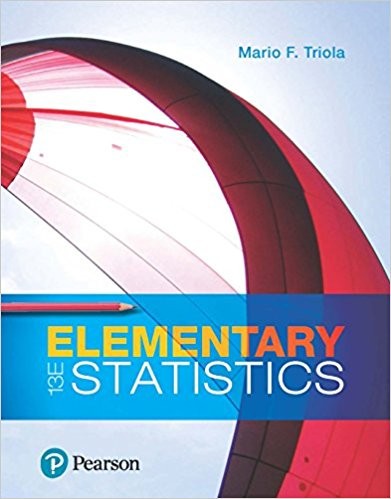 Elementary Statistics 13th Editon by Mario F Triola