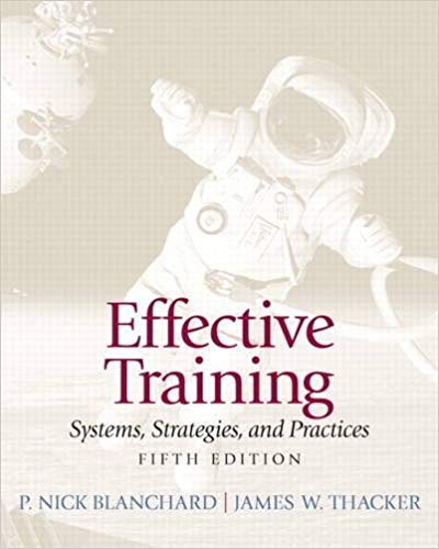 Effective Training Systems Strategies and Practices 5th Effective Training Systems Strategies and Practices 5th