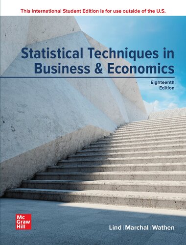 ISE Statistical Techniques in Business and Economics ISE HED IRWIN STATISTICS ISE Statistical Techniques in Business and Economics ISE HED IRWIN STATISTICS