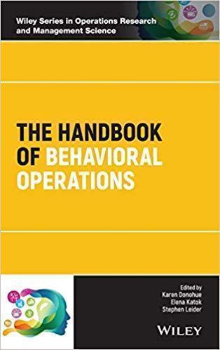 The Handbook Of Behavioral Operations