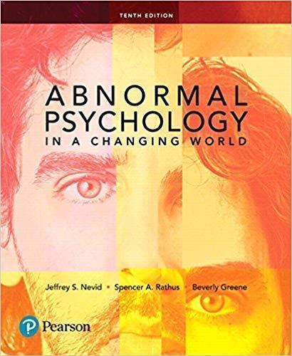 Abnormal Psychology In A Changing World 10Th