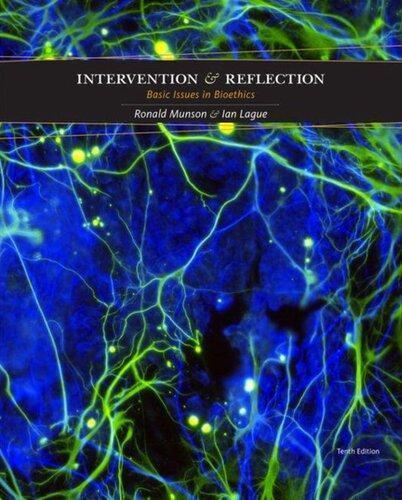 Intervention And Reflection Basic Issues In Bioethics 10Th
