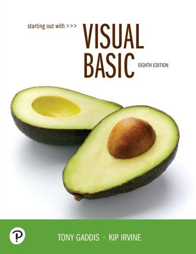 Starting Out With Visual Basic 8Th