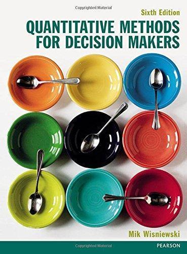 Quantitative Methods For Decision Makers 6Th