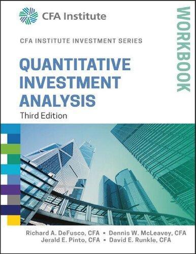 Quantitative Investment Analysis Workbook 3Rd