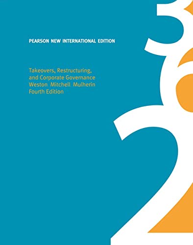 Takeovers Restructuring and Corporate Governance 4th International