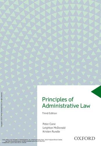 Principles Of Administrative Law 3Rd