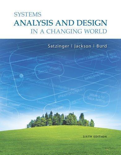 Systems Analysis And Design In A Changing World 6Th