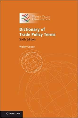 Dictionary Of Trade Policy Terms 6Th