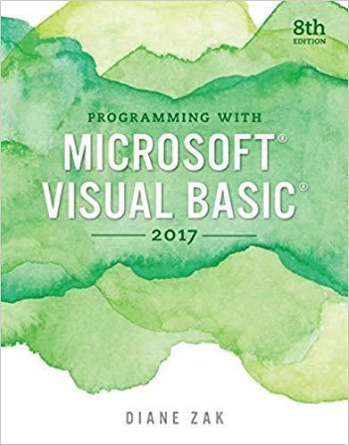 Programming With Microsoft Visual Basic 2017 8Th