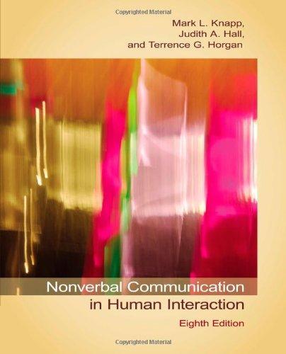 Nonverbal Communication In Human Interaction 8Th