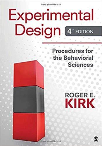 Experimental Design Procedures For The Behavioral Sciences Fourth 4Th