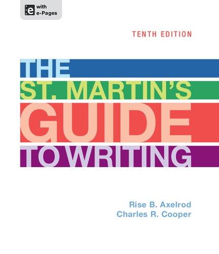 The St Martins Guide To Writing 10Th