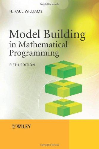 Model Building In Mathematical Programming 5Th