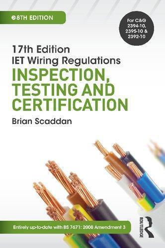 17Th Ed Iet Wiring Regulations Inspection Testing Certification 8Th Ed 8Tth