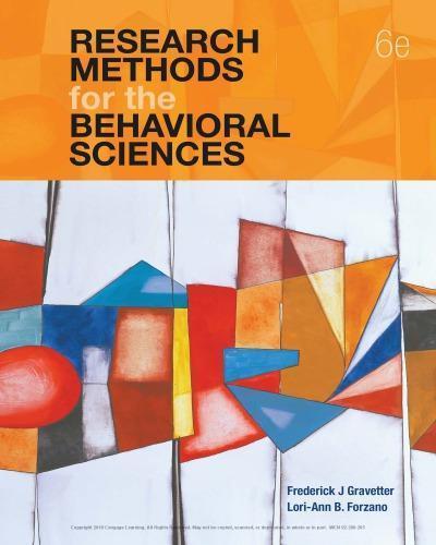 Research Methods For The Behavioral Sciences 6Th