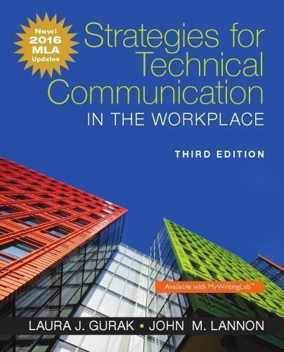 Strategies For Technical Communication In The Workplace 3Rd