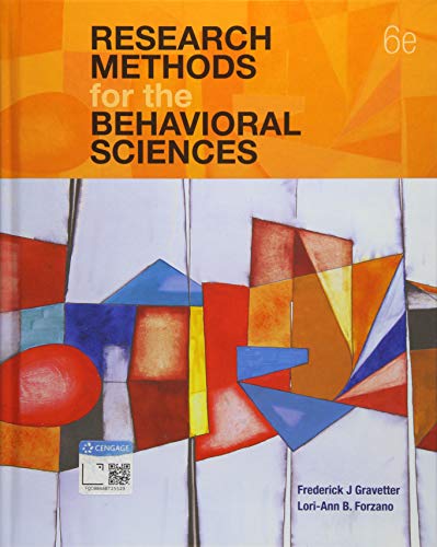 Research Methods for the Behavioral Sciences 8211 6th