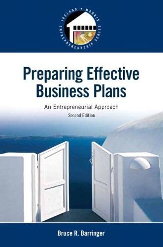 Preparing Effective Business Plans An Entrepreneurial Approach Pearson Entrepreneurship