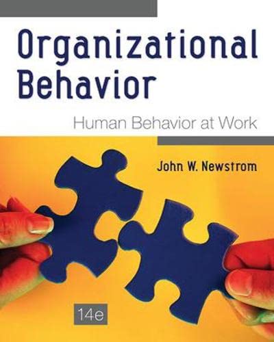 Organizational Behavior Human Behavior at Work 14th