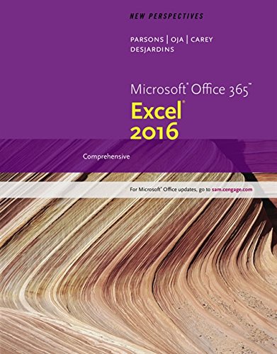 New Perspectives Microsoft Office 365 038 Excel 2016 Comprehensive 8211 1st
