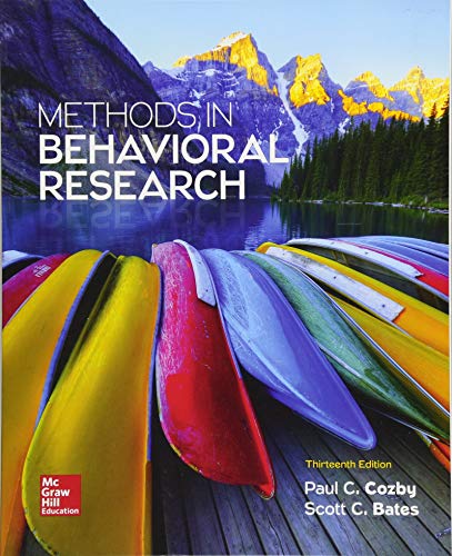 Methods in Behavioral Research 8211 13th