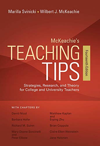McKeachies Teaching Tips Strategies Research and Theory for College and University Teachers 8211 14th