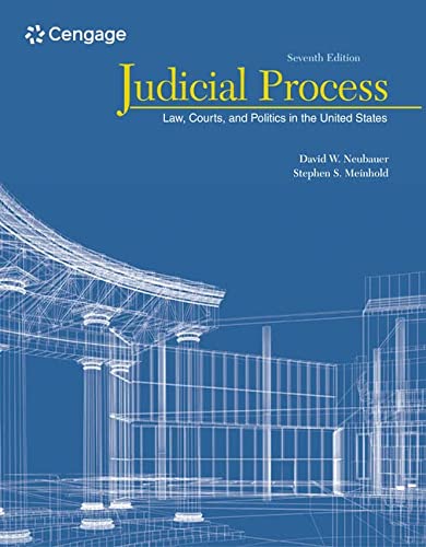 Judicial Process Law Courts and Politics in the United States 7th by David W Neubauer