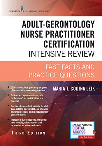 AdultGerontology Nurse Practitioner Certification Intensive Review Fast Facts and Practice Questions Book Free App 8211 3rd