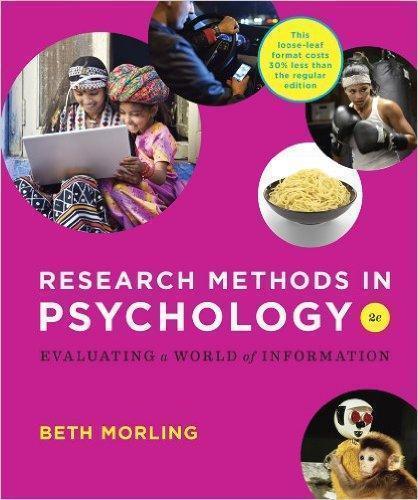 Research Methods In Psychology Evaluating A World Of Information 2Nd