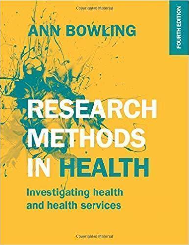 Research Methods In Health Investigating Health And Health Services 4Th