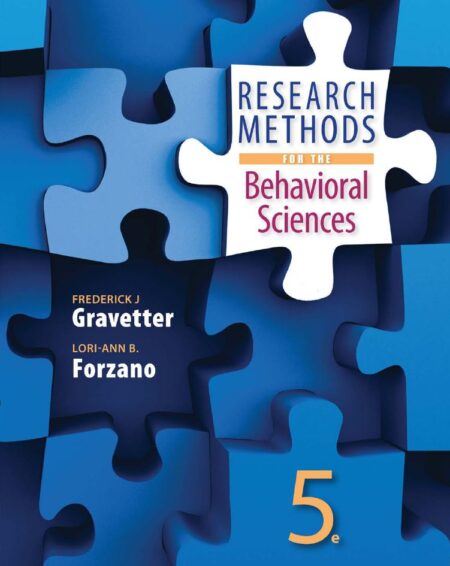 Research Methods for the Behavioral Sciences 5th 5E