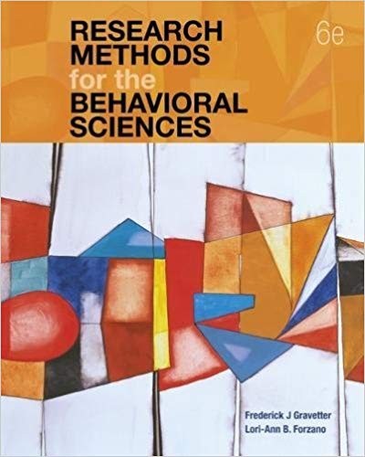 Research Methods for the Behavioral Sciences 6th
