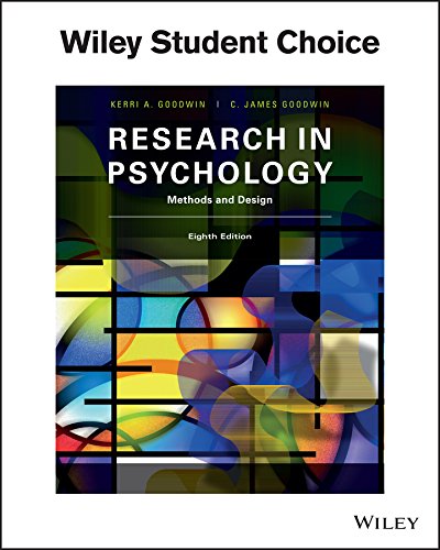 Research In Psychology Methods And Design 8th