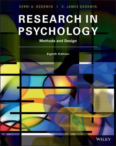 Research In Psychology Methods And Design 8Th