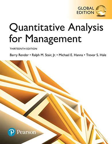 Quantitative Analysis for Management 13th Global