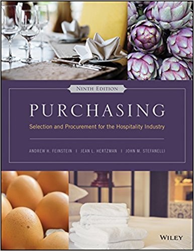 Purchasing Selection Procurement for the Hospitality Industry 9th