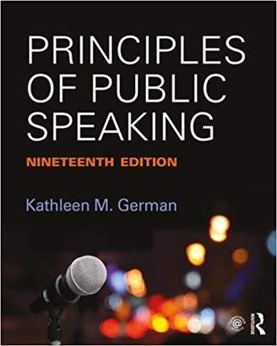 Principles of Public Speaking 19th