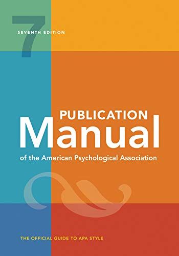 Publication Manual OFFICIAL 7th of the American Psychological Association