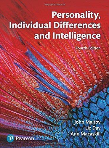 Personality Individual Differences And Intelligence 4Th
