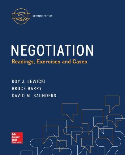 Negotiation Readings Exercises And Cases 7Th