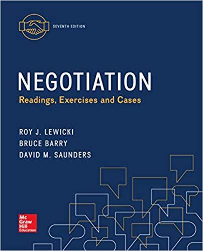 Negotiation Readings Exercises and Cases 7th