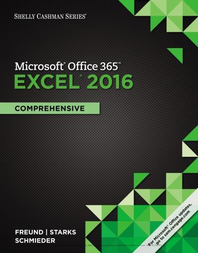 Microsoft Office 365 Excel 2016 Comprehensive Shelly Cashman Series