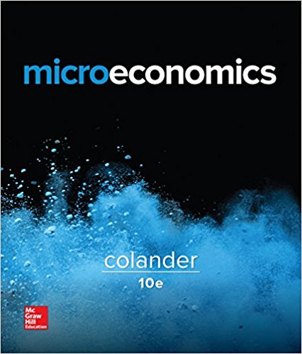 Microeconomics 10th by David C Colander